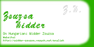 zsuzsa widder business card